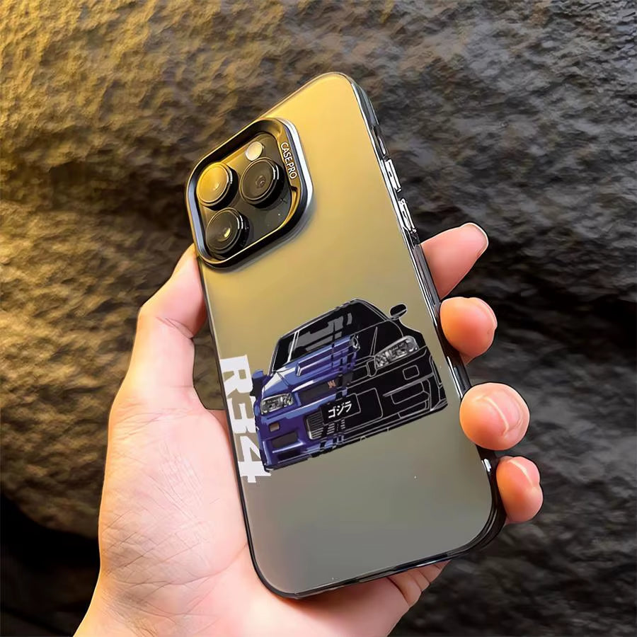 Sports Car Tokyo JDM Phone Case for  Iphone 15 Pro Max 13 14 plus 12 11 Pro 8 7 plus XS MAX Matte Shockproof Armor Cover