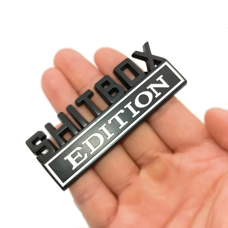 Shitbox Edition Car badge