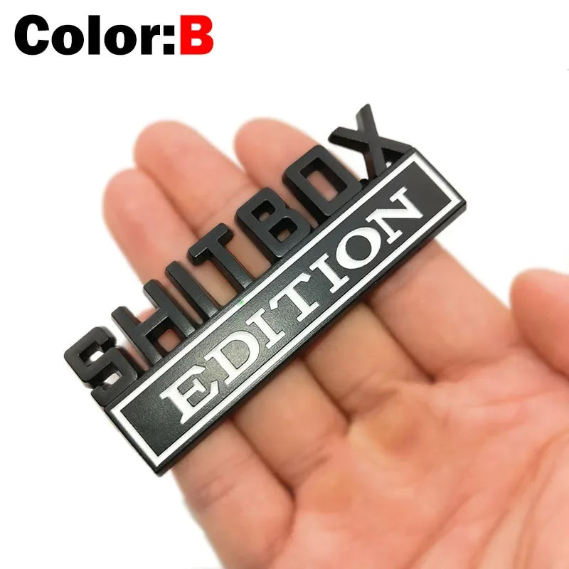 Shitbox Edition Car badge