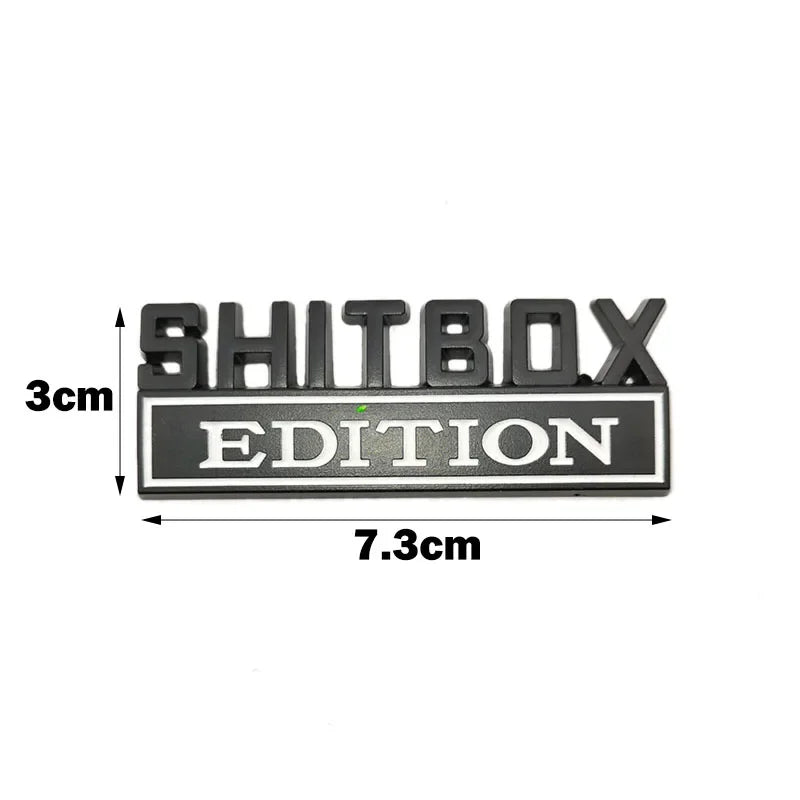 Shitbox Edition Car badge