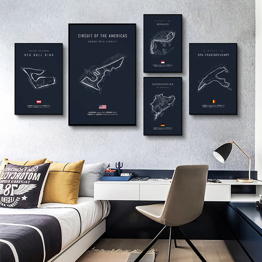 F1 Track Posters