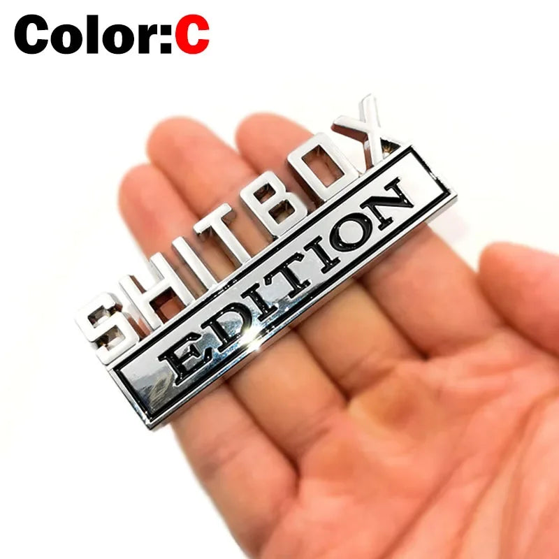 Shitbox Edition Car badge