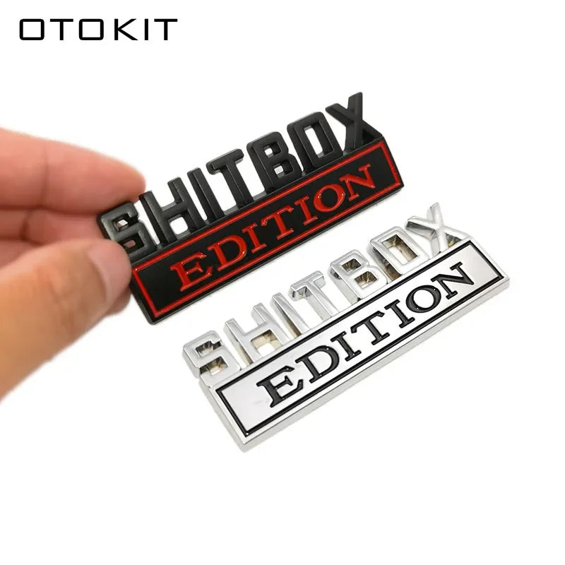 Shitbox Edition Car badge